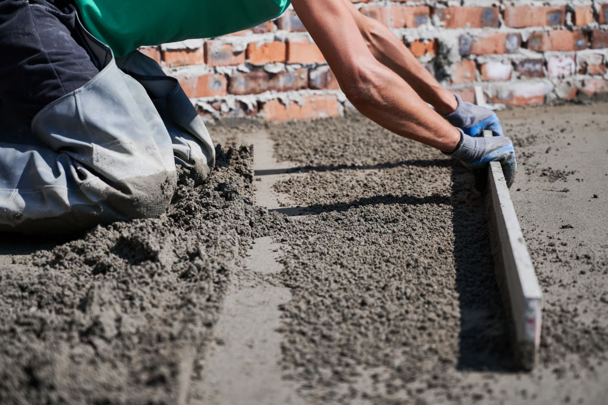 Professional concreting team working on driveway installation in Keysborough